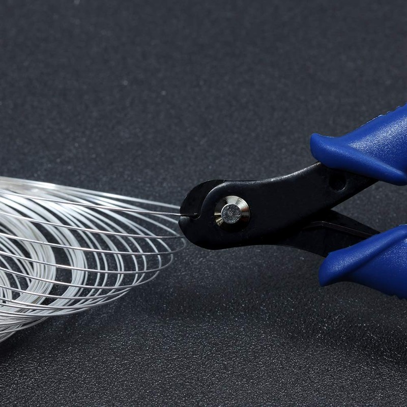 LEONTOOL 100 Loop Memory Wire Silver for Bracelet Making Memory