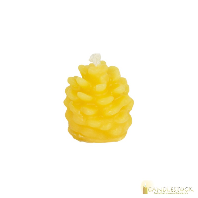 Candlestock Handmade Natural Beeswax Pinecone Candle - Slender - Chocolate