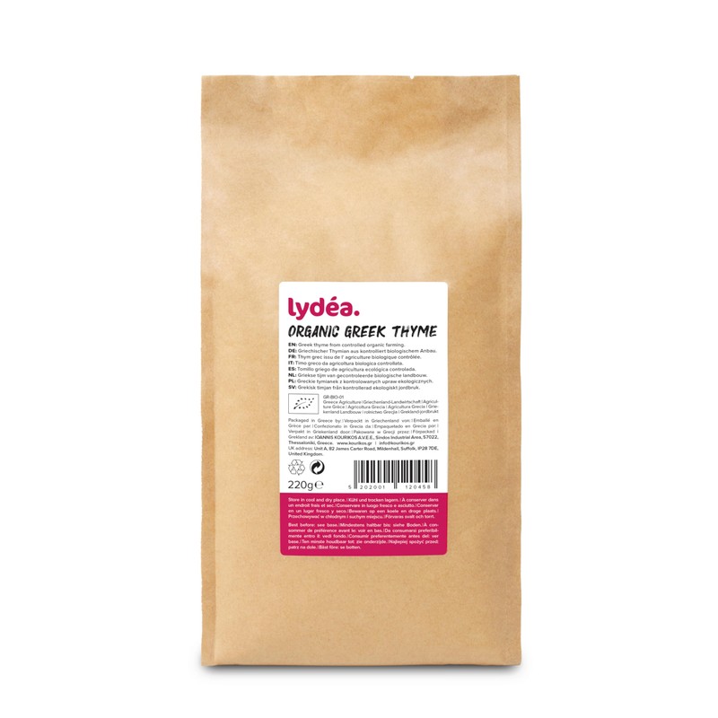 Lydea Organic Greek Thyme, 220 g Sachet