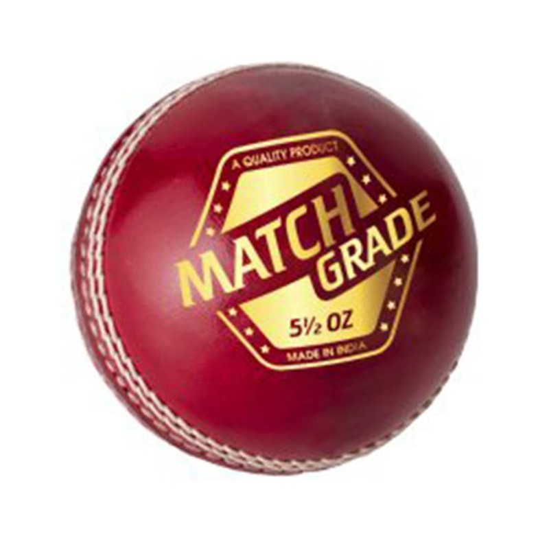 DSC Match Grade Cricket Leather Ball (Red)