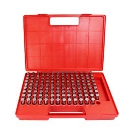 HFS(R) Steel Pin Gage Set Minus M3 with Plastic Case for Carpenters and Home Improvement 0.501-0.625" 125pcs
