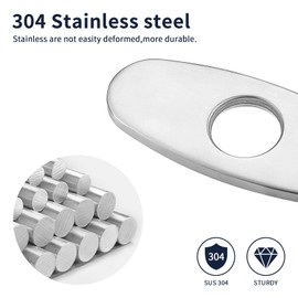 Hole Cover Deck Stainless Steel Deck Plate for 1 or 3 Hole Bathroom Laundry Sink Faucet Brushed Nickel Sink Hole Cover Escutcheon Bathroom Vanity Faucet Cover Outside 6 inch Basin Plate Mixer Tap