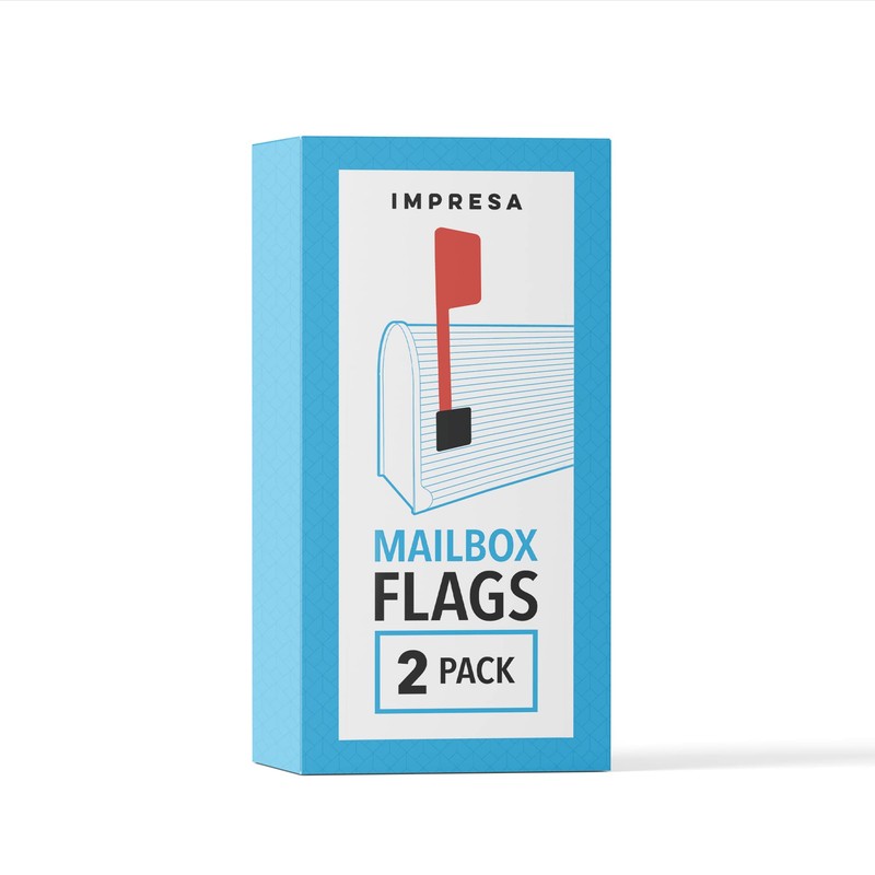 Impresa Stick-On Mailbox Flag Replacement Kit - 2-Pack Red Plastic