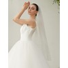 Elawbty - Velo de novia de boda con peine, 1