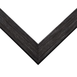 Poster Palooza 11x7 Frame Black Barnwood Distressed/Aged Solid Wood Picture Frame | 1 Inch Moulding Width | with UV Acrylic Plexiglass, Foam Board Backing & Hanging Hardware Included