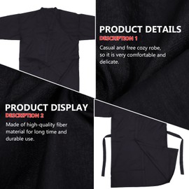 Lurrose Salon Robes Smock for Clients, Hair Salon Client Gown Cape Black Barber Gown Cape for Men Women