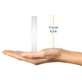 Halbach Seidenbänder Gift Ribbon Width 10 mm Length 25 m Ribbon Made in Germany Gift Ribbons in a Variety of Colours and Widths Perfect for Packaging and Decorating, Colour: White