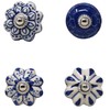 Ajuny Set of 25 Ceramic Knobs Colorful Blue for Kitchen