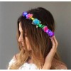 to 10pz Diadema Corona Flores Luz Led Fiesta Festival