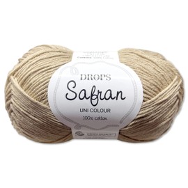 Frida's Wollhaus Drops 50 g Saffron Cotton Baby Yarn Summer Yarn Knitting Crochet 43 Colours (21 | Camel)
