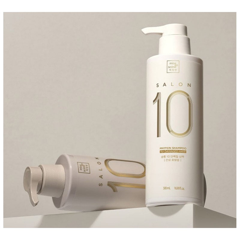 미쟝센 살롱 10 단백질 샴푸 극손상 모발용, 990ml, 1개 Mise