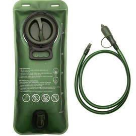 Hydration Bladder, 1L-2L Water Bladder for Hiking Backpack, Leak-proof Water Storage Bag, Water Bag for Cycling, Hiking, Camping (Green, 2 Litres)