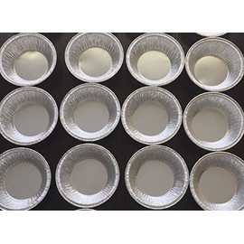 Silver Aluminum Foil Tart Pan 3" (Pack of 100) Disposable Mini Pie Tin