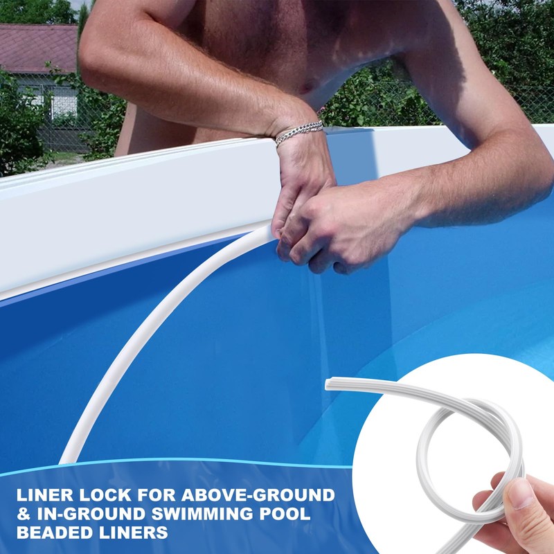 60 ft Swimming Pool Liner Lock, Bead Wedge Lock for