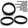 Baeruuss Carburetor Intake Manifold Gasket Set, Black Rubber, for Harley