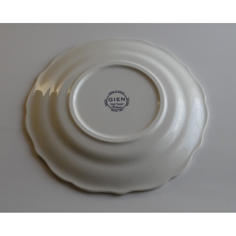 GIEN 1692B6AB Gian Fillet Taupe Dessert Plate