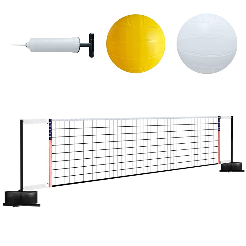 Portable Pool Volleyball Net System -4th of July Celebration Adjustable