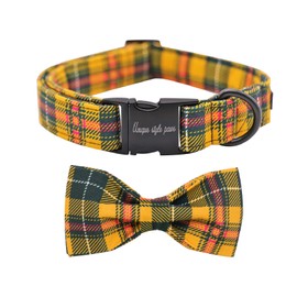 unique style paws Dog Collar with Bowtie, Durable Adjustable Dog Collars, Bow Dog Collar for Small Medium Large Girl or Boy Dogs and Cats