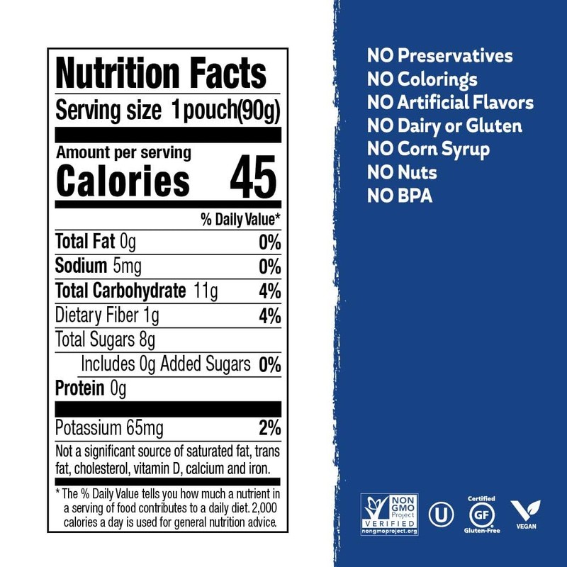 Buddy Fruits Snacks To Go Blueberry Unsweetened Applesauce 3.2oz Pouch