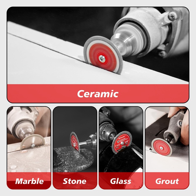 EZARC 1-1/2 Diamond Cutting Wheel, 1.5" x 1/8" Tile Cutting