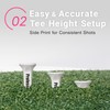Subetee SUBE6119PK Golf Tees Short Professional Tee Short (Pack of