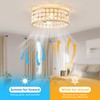 20"Boho Ceiling Fans with Lights and Remote Capiz Fandelier Ceiling