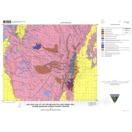 Historic Pictoric Map : Geologic Field-Trip Guide to Steens Mountain Loop Road, Harney County, Oregon, 2001 Cartography Wall Art : 36in x 24in