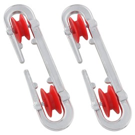 ZZLZX Clothes Line Separator 2PCS Silver Plastic Aluminum Clothes Line Separator Spreader Pulley, Pulley S-Shaped Clothes Line Splitter for Long Clothes Line