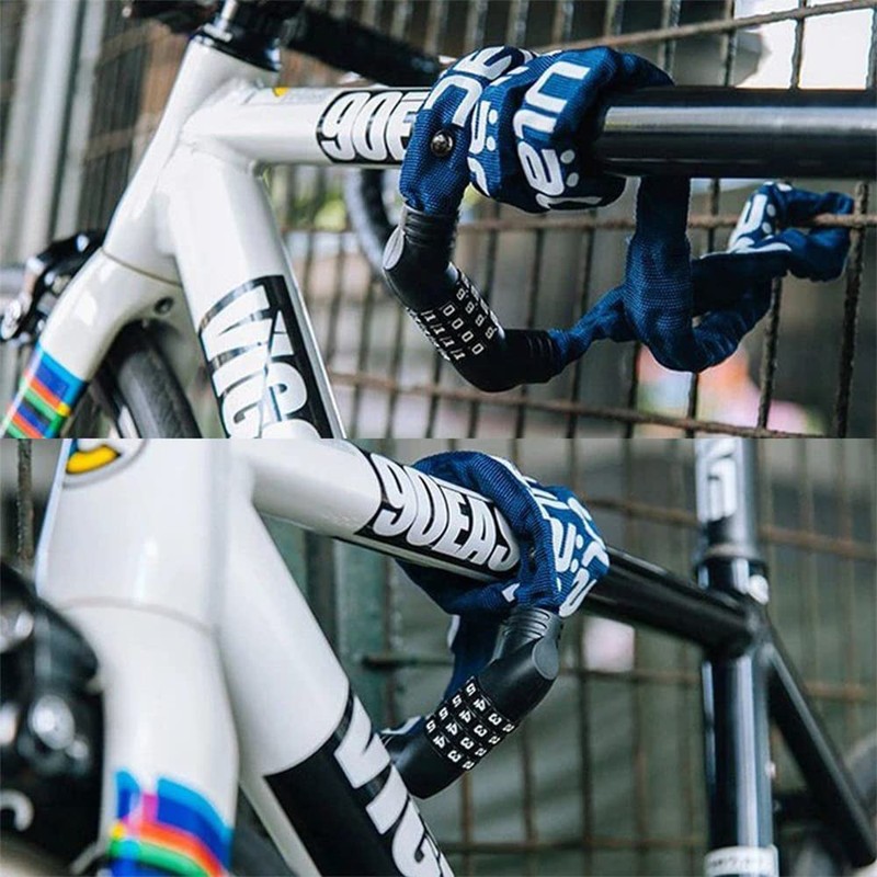 ULAC Bicycle Chain Lock Key Dial Lock Cable Lock Bike