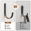 10-Pack Wall Hook for Hanging, 10KG (Max), Stainless Coat Hooks