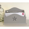 GreyZouq Grey Letter Rack with Star Design