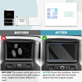 CDEFG for 2019 2020 2021 2022 2023 Silverado 1500 Infotainment 3 Car Touchscreen Navigation Touch Screen Protector, HD Clear Tempered Glass 9H Scratch Resistance (7IN)