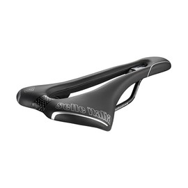 Selle Italia SLR TM Superflow Racing - Road Bike Saddle, Iconic Design SLR with Superflow Hole, Manganese Frame - Size S3, Black