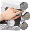 FOMIYES Versatile Aesthetic Rings 2pcs Open Heart Rings for Women