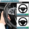 GIANT PANDA Carbon Fibre Pattern 3 Piece Steering Wheel Cover