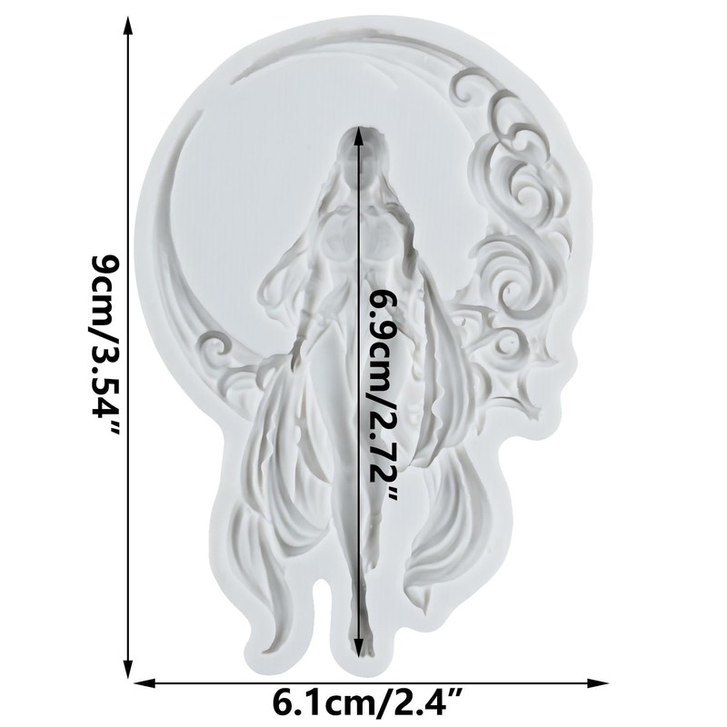 TAOXIBEI Goddess Polymer Clay Mold Goddess Resin Silicone Molds