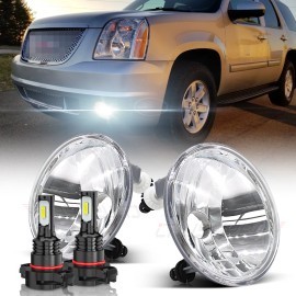 CHUSYYRAY LED Fog Lights Bumper Lamps For 2007-2016 Chevy Tahoe Suburban Camaro GMC Yukon