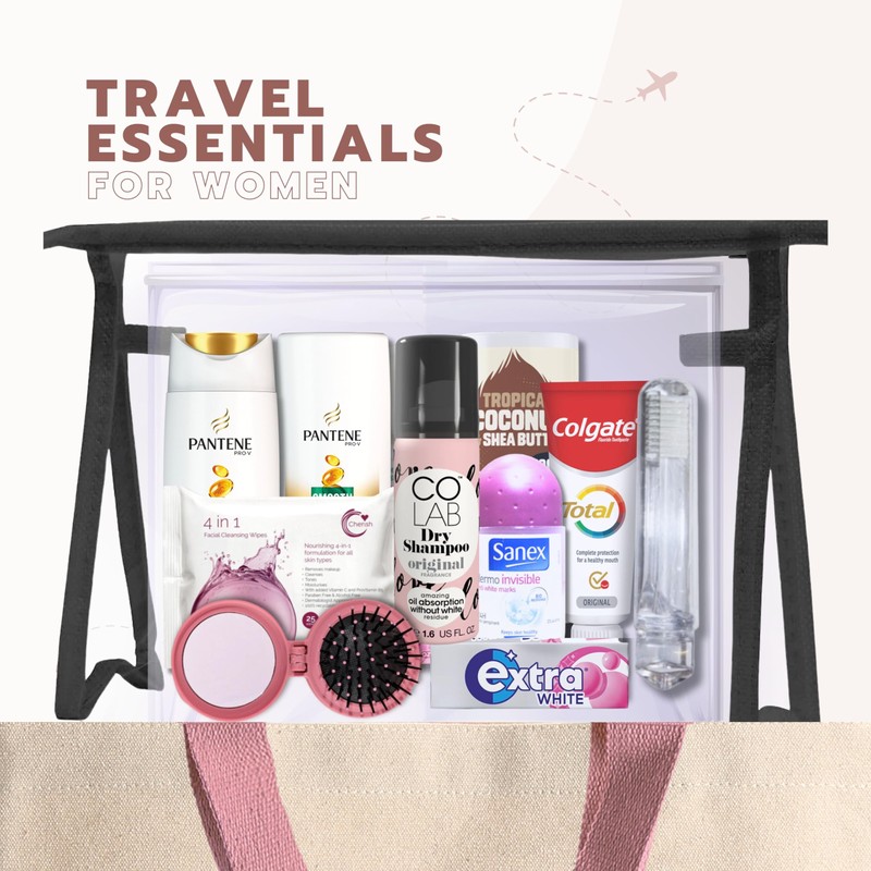 Travel Size Toiletries Essentials Women Mini Set Miniature for Vacation,