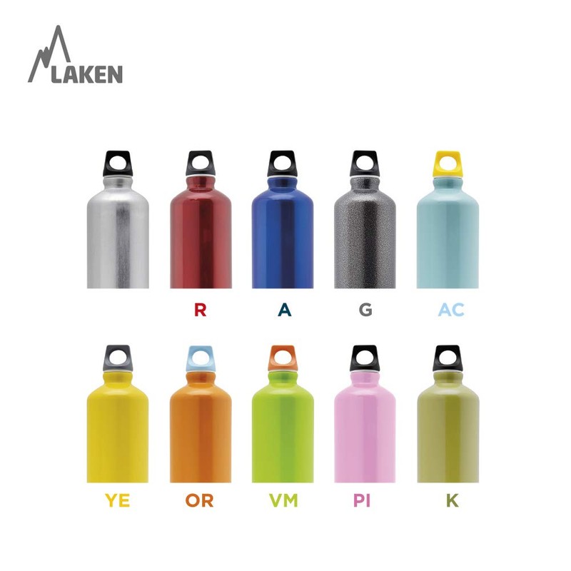 Laken Futura Aluminium Drinking Bottle, Narrow Opening, Screw Lid with