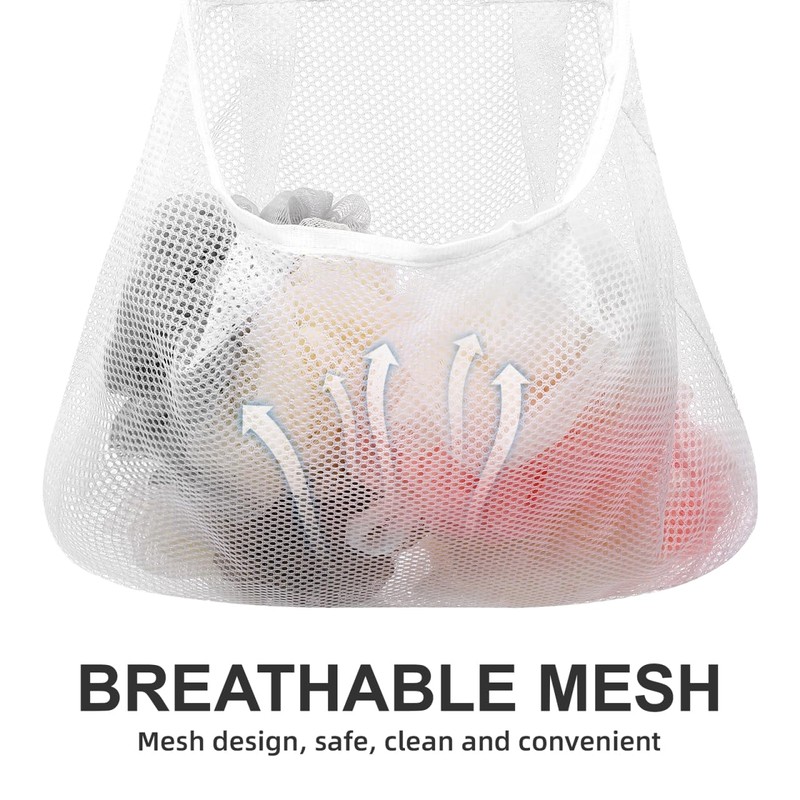 UKCOCO Mesh Storage Hanging Bag with Swiveling Hook - Breathable