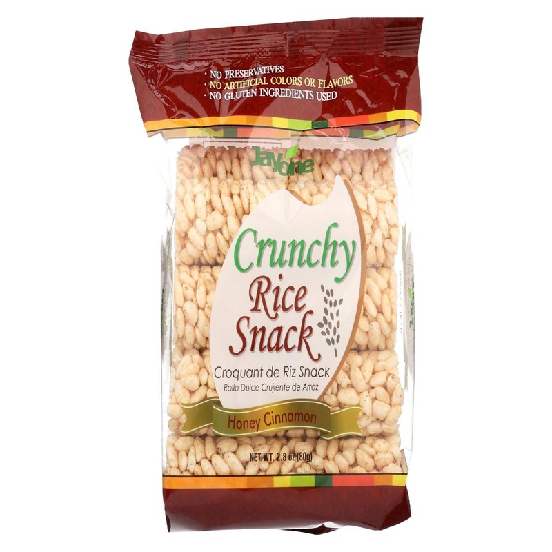 Jayone Rice Snack Crunchy honey Cinnamon, 2.8 oz