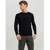 JACK & JONES Men's Jjeemil Knit Crew Neck Noos, black,