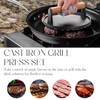 Bellemain Heavy-Duty Cast Iron Grill Press Set – Perfect Smash