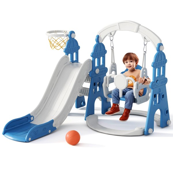 67i Toddler Slide and Swing Set 5 in 1 Kids