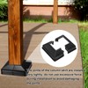 sourcing map 12Pcs Post Base Cover, 3.5"x3.25" (Internal Size 1.5"x1.5")