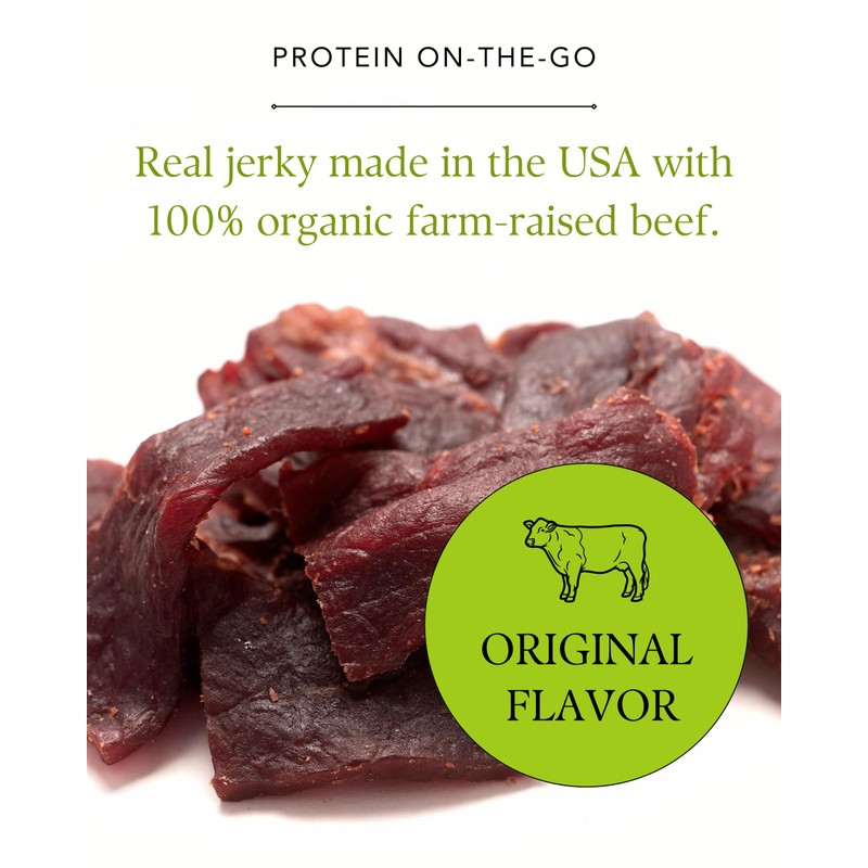 Orchard Pond Organic Grass-Fed Beef Jerky, Original Flavor – 2.5