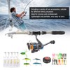 Fishing Pole Kit Carbon Telescopic Portable Durable Lure Rod Set