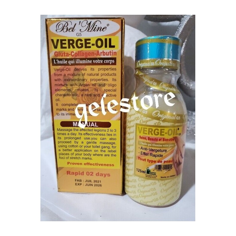 BELMINE Anti stretch marks oil with gluta-collagen 125mlx1 Super Effective