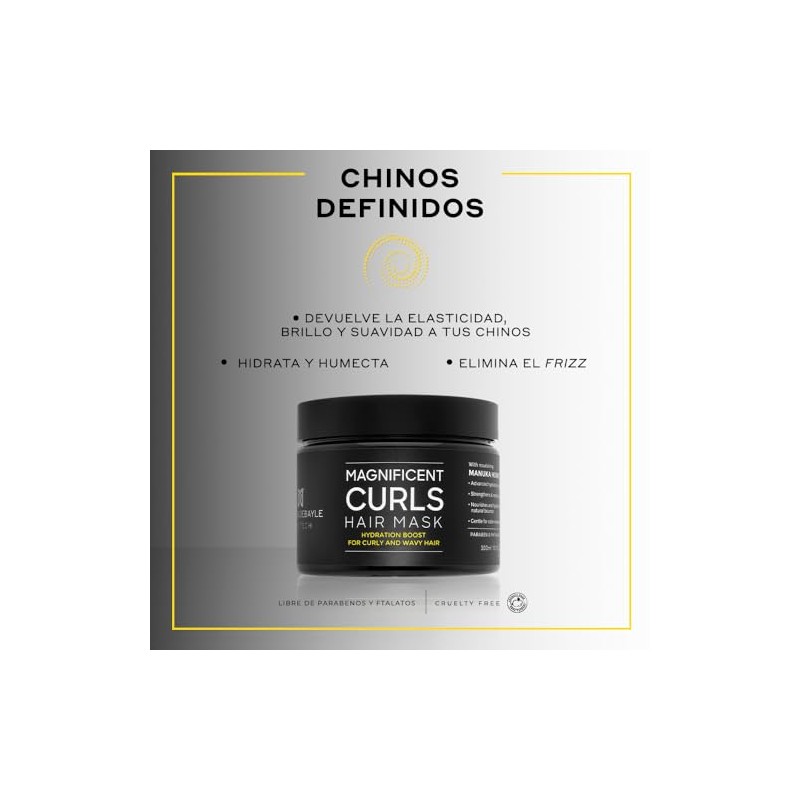MARTHA DEBAYLE Mascarilla MAGNIFICENT CURLS, Boost de hidratación para pelo