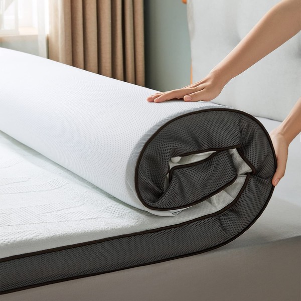 LINSY LIVING Mattress Topper Full, 4 Inches Gel Memory Foam